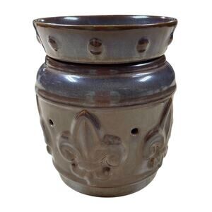 Scentsy Chateau Medium Size Warmer Fleur De Lis Design Used Tested Working